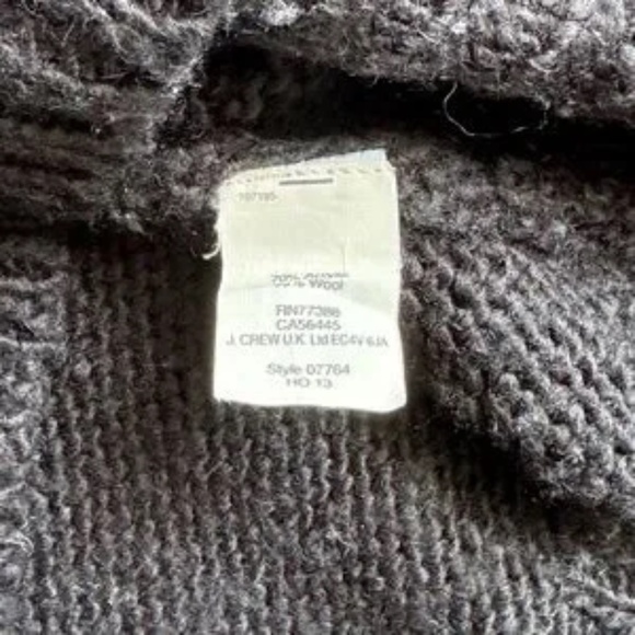 Madewell Black & Cream Drift Stitch Wool Blend Ombre Dot Chunky Sweater Size S - Picture 6 of 13